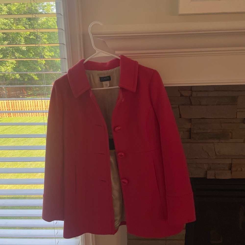 JCrew Pink Wool Jacket